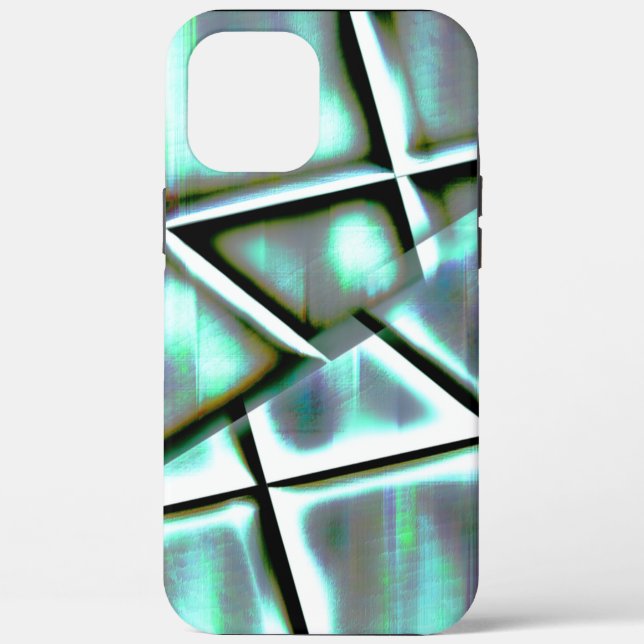 Digital minted colours up sloping framed rectangle Case-Mate iPhone case (Back)