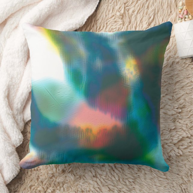 Digital mizzle over coloured stain, bluish bathing cushion (Blanket)