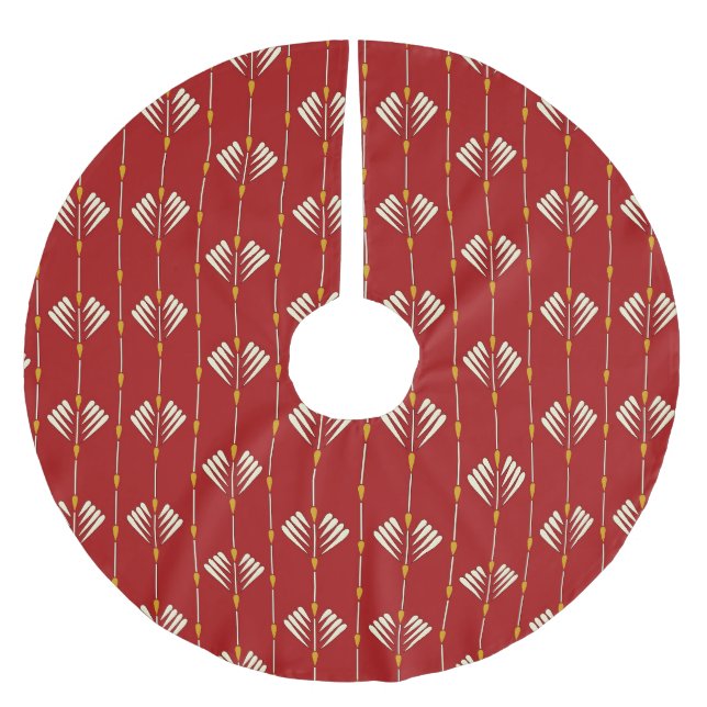 Digital Mughal: Textile Plant Artwork. Brushed Polyester Tree Skirt (Front)