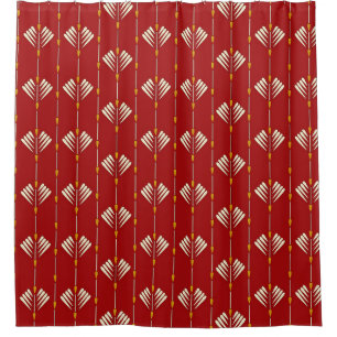 Digital Mughal: Textile Plant Artwork. Shower Curtain