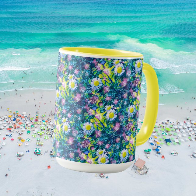 Digital Nature Floral, Daisy  Blues Mug (Creator Uploaded)
