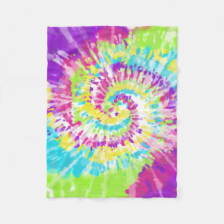 Digital Neon Tie Dye Fleece Blanket