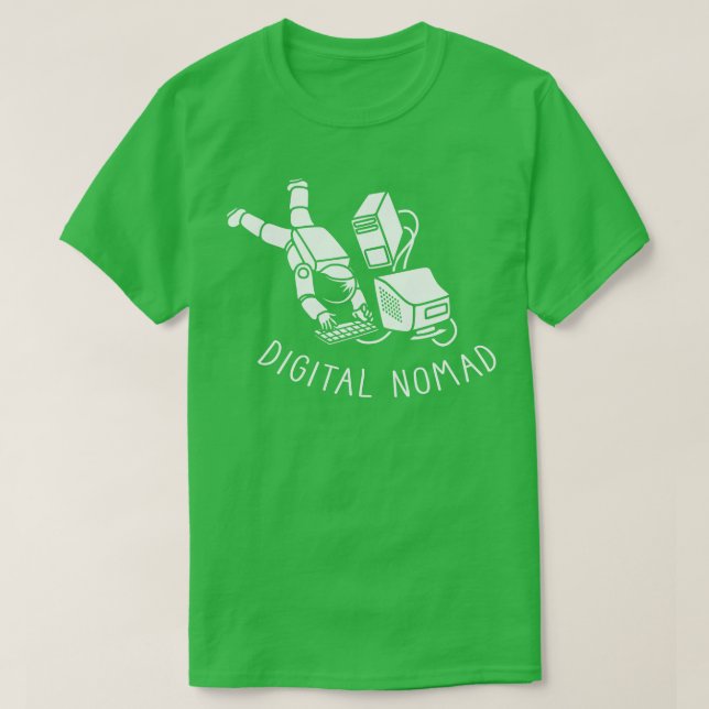 Digital Nomad Astronaut CPU Computer by Tobe Fonse T-Shirt (Design Front)