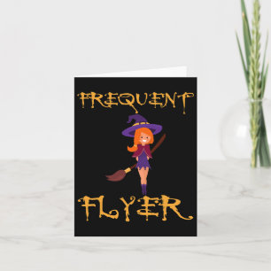 Digital Nomad Frequent Flyer Halloween Witch Card