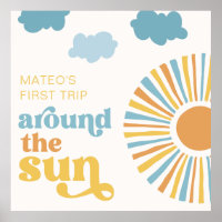 Digital or Printed Sun Birthday Poster