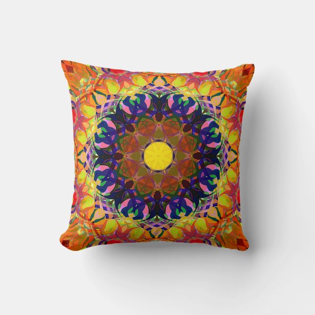 Digital Painting Beautiful Abstract Colourful Back Cushion (Front)