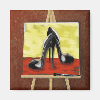 Digital Painting of a Painting of Black Stiletto's Magnet