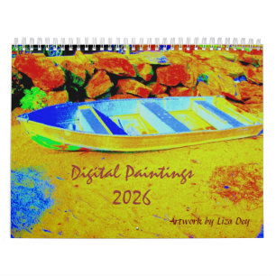 Digital Paintings, A 2026 Calendar by Liza Dey