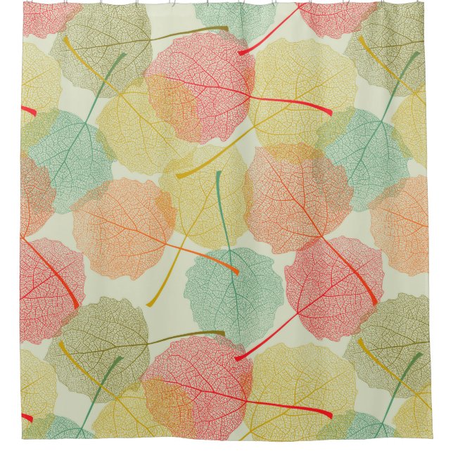 Digital paper fall autumn wood shower curtain (Front)