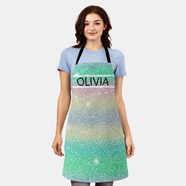 Digital Paper Glitter Texture Apron (Worn)