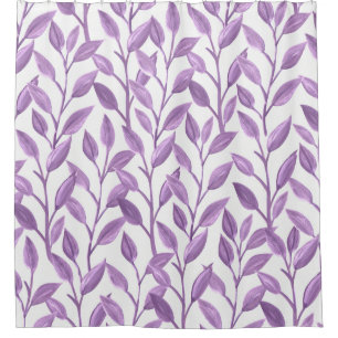 Digital paper leaves background shower curtain