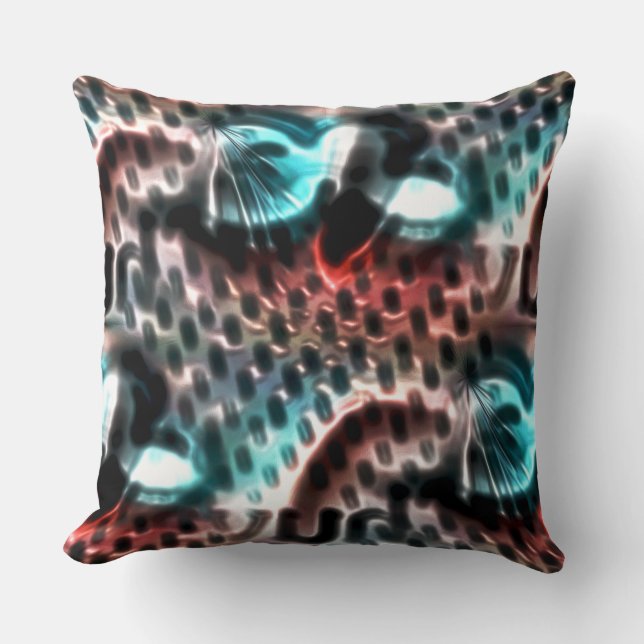 Digital perforated board design with ink drops     cushion (Front)