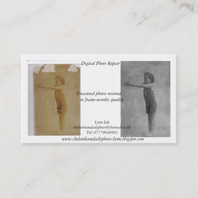 Digital Photo Repair business card (Front)