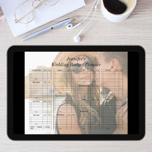 digital photo wedding budget planner   poster