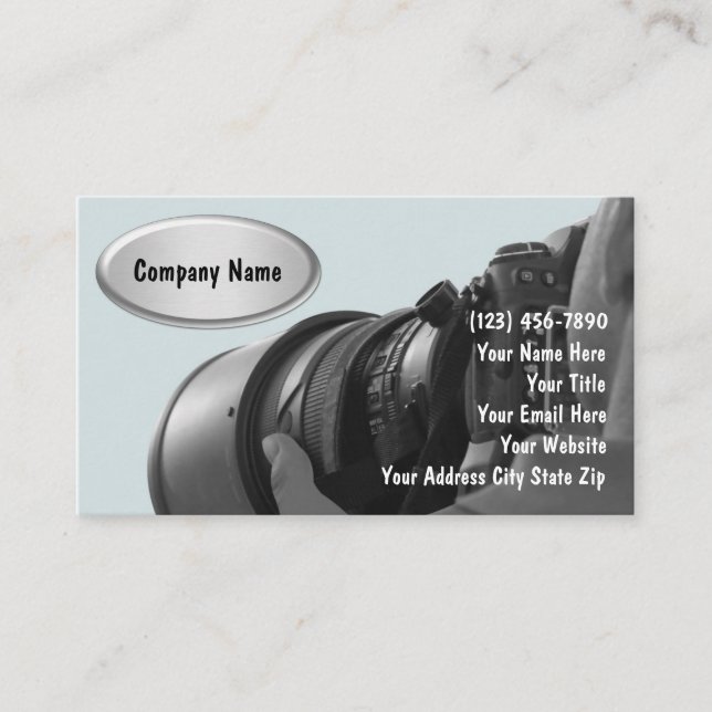 Digital Photographer Theme Business Card (Front)