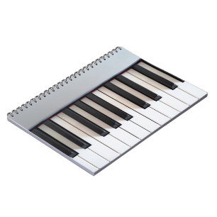 Digital piano keyboard notebook