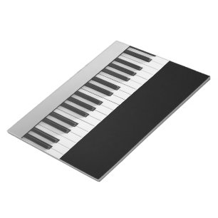 Digital piano keyboard notepad
