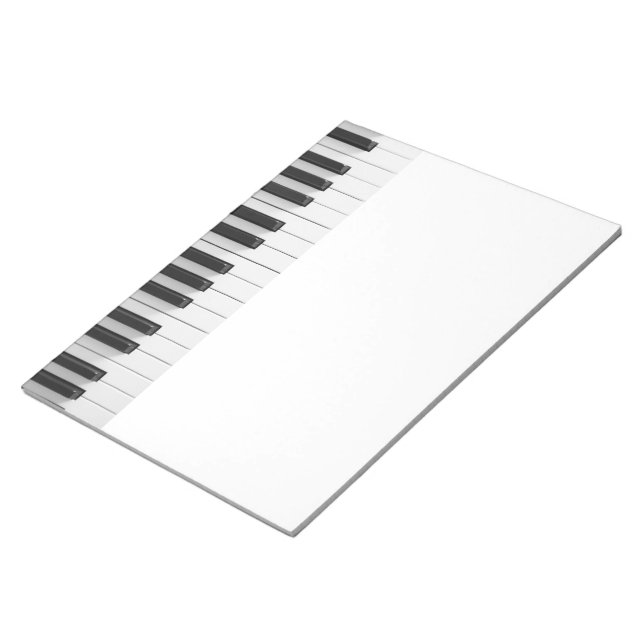 Digital piano keyboard notepad (Angled)