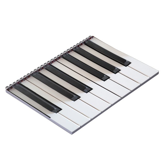 Digital piano keyboard spiral notebook (Left Side)