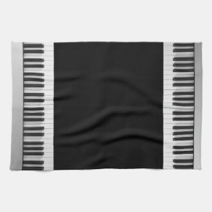 Digital piano keyboard tea towel