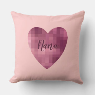 Digital Pink Heart Cushion