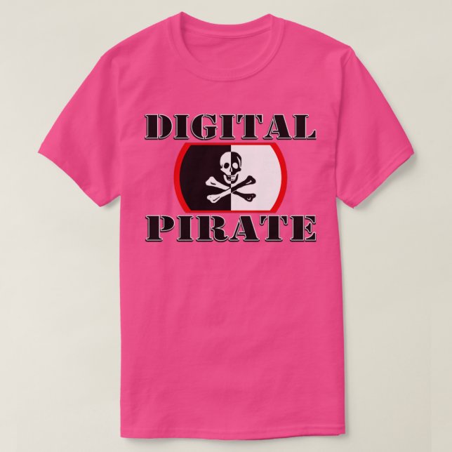 Digital Pirate Programmer Coding Digital Marketeer T-Shirt (Design Front)