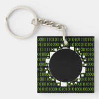 Digital Portal Binary Code White Green 1s 0s Abyss