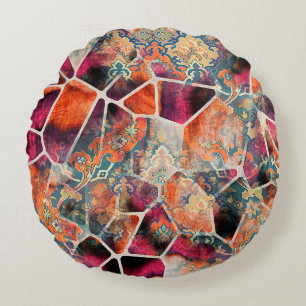 digital printing textile pattern wallpaper colorfu round cushion