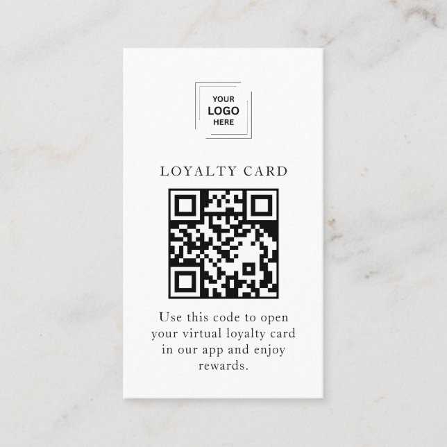 Digital QR Reward Customer Loyalty App Style Card (Front)