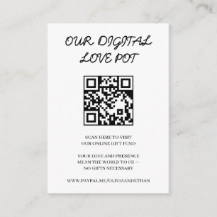 Digital QR Wedding Wishing Well Enclosure Card
