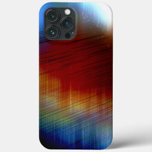 Digital rain over flashy colourful spotted         iPhone 13 pro max case