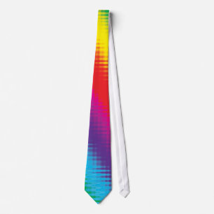 Digital Rainbow Lines Tie