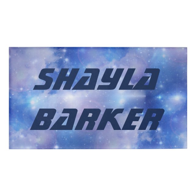 Digital Realism - BLUE UNIVERSE + your Name Tag (Front)