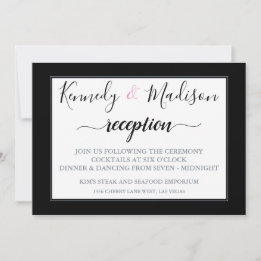 DIGITAL RECEPTION Edgy Black Amazing Fab  Invitation