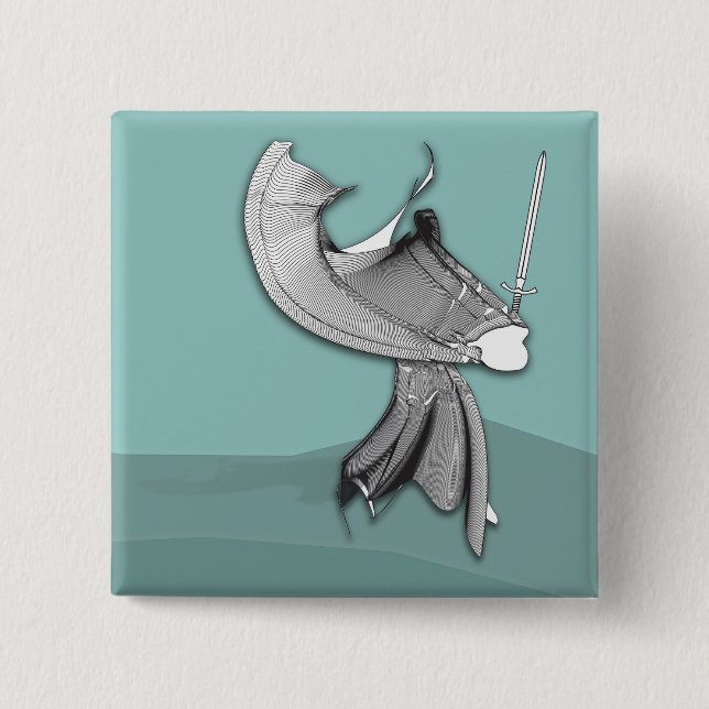 Digital Samurai 15 Cm Square Badge (Front)