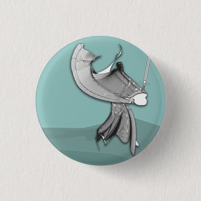 Digital Samurai 3 Cm Round Badge (Front)