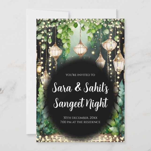 Digital Sangeet invitations Indian wedding cards (Front)