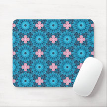Digital Seamless Blue Floral Pattern