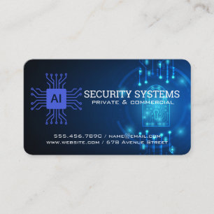 Digital Security Protection Agency AI Tech Business Card