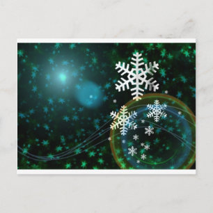 Digital Snowflake Nature Winter Peace Love Destiny Postcard