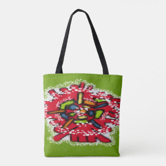 Digital Snowflake tote Bag