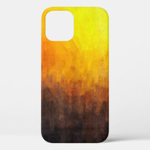 Digital structure of painting. Abstract art vintag iPhone 12 Case
