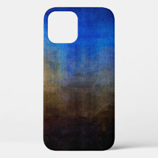 Digital structure of painting. Abstract art vintag iPhone 12 Case
