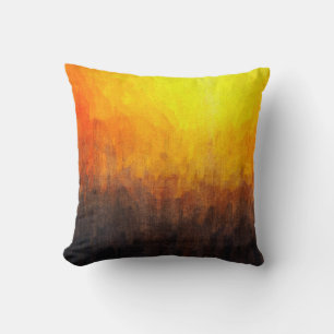 Digital structure of painting. Abstract art vintag Cushion