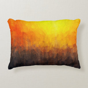 Digital structure of painting. Abstract art vintag Decorative Cushion