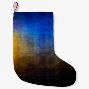 Digital structure of painting. Abstract art vintag Small Christmas Stocking