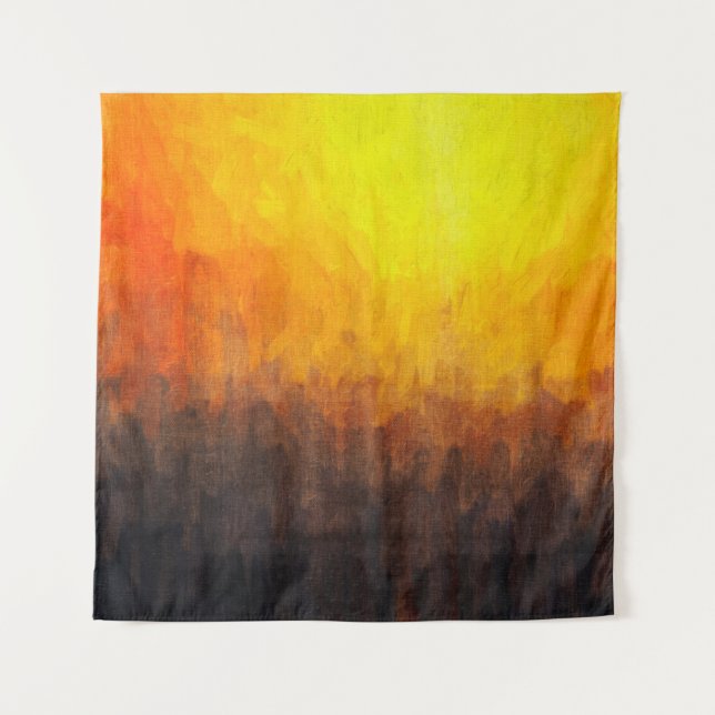 Digital structure of painting. Abstract art vintag Tapestry (Front)