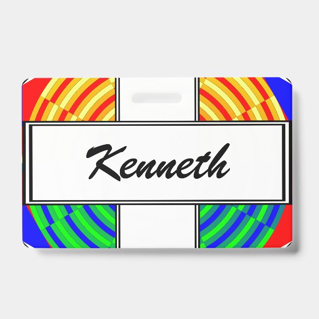 Digital Sunrise by Kenneth Yoncich ID Badge (Front)