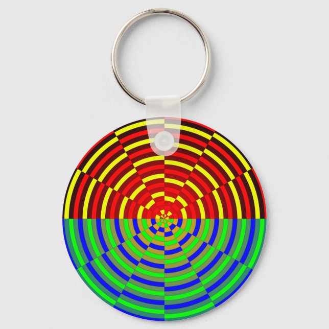 Digital Sunset by Kenneth Yoncich Key Ring (Front)