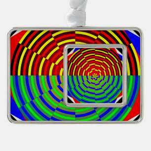 Digital Sunset by Kenneth Yoncich Silver Plated Framed Ornament